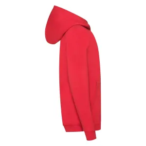 Red children's hoodie Fruit of the Loom