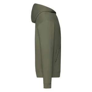 Olive Zippered Hoodie Classic Fruit of the Loom