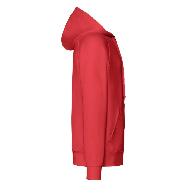 Czerwona bluza męska z kapturem Lightweight Zip Thru Hooded Sweat Fruit of the Loom