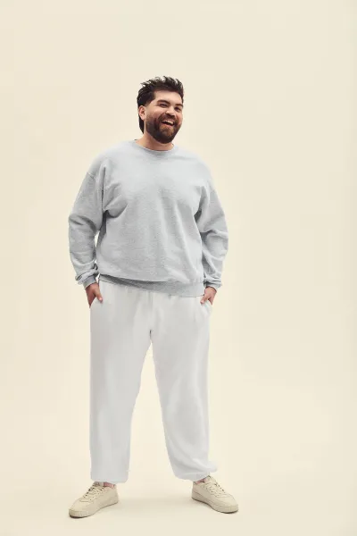 Light grey men's sweatshirt Set-in Sweat Fruit of the Loom