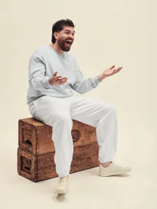 Light grey men's sweatshirt Set-in Sweat Fruit of the Loom