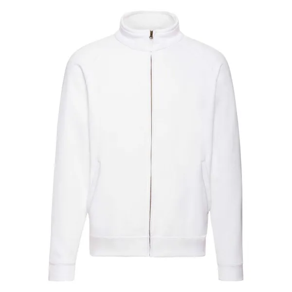 White Men's Sweat Jacket Fruit of the Loom