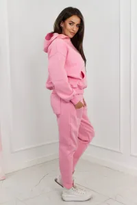 Insulated set sweatshirt + trousers light pink