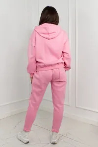 Insulated set sweatshirt + trousers light pink