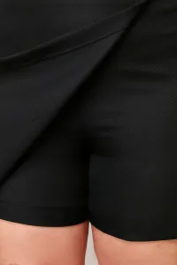 Trendyol Curve Čierna Rovná Krátka Sukňa Finike Tkaná Sukňa Veľkej Veľkosti