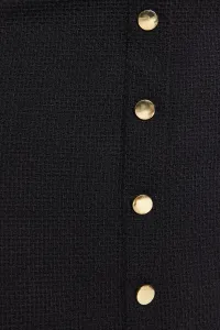 Trendyol Curve Čierna Jednoduchá Základná Tweed Sukňa Plus Veľkosť