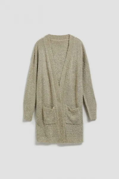 Marisse Long Cardigan With Pockets, Sand Color
