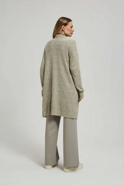 Marisse Long Cardigan With Pockets, Sand Color