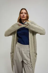 Marisse Long Cardigan With Pockets, Sand Color