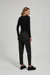 Marisse Black Checkered Trousers
