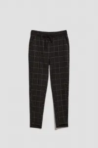 Marisse Black Checkered Trousers