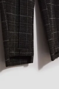 Marisse Black Checkered Trousers