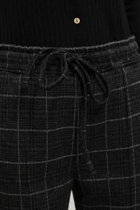Marisse Black Checkered Trousers