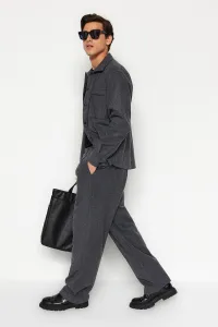 Trendyol Gray Wide Leg Stamp Trousers