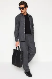 Trendyol Gray Wide Leg Stamp Trousers