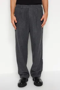 Trendyol Gray Wide Leg Stamp Trousers