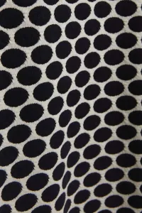 Marisse Blouse With A Geometric Pattern, White And Navy Blue