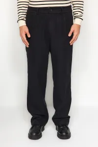 Trendyol Black Wide Leg Stamped Trousers