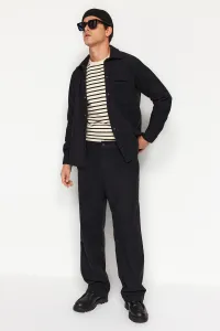 Trendyol Black Wide Leg Stamped Trousers