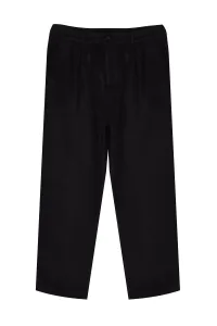 Trendyol Black Wide Leg Stamped Trousers