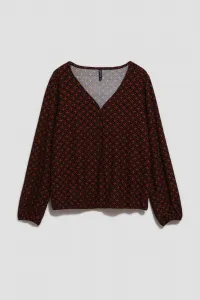 Marisse Blouse With A Geometric Pattern