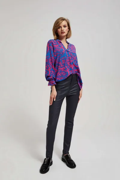 Marisse Fuchsia V-Neck Shirt