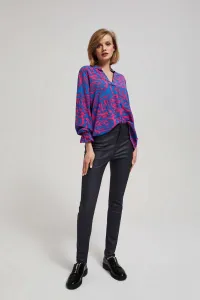 Marisse Fuchsia V-Neck Shirt