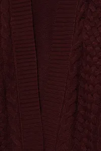 Marisse Long Chestnut Cardigan