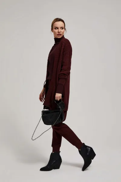 Marisse Long Chestnut Cardigan