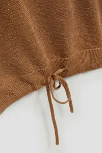 Marisse Sweater With Metallic Thread And Tie