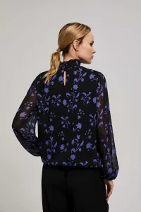 Marisse Black Floral Pattern Shirt