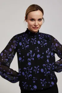 Marisse Black Floral Pattern Shirt