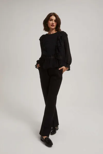 Marisse Black Pleated Trousers