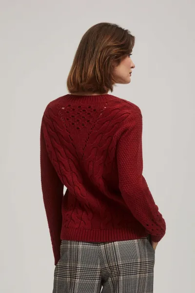 Marisse Sweater With Openwork Sleeves