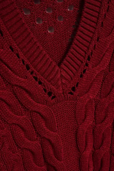 Marisse Sweater With Openwork Sleeves