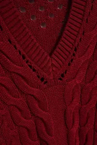 Marisse Sweater With Openwork Sleeves