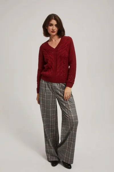 Marisse Sweater With Openwork Sleeves