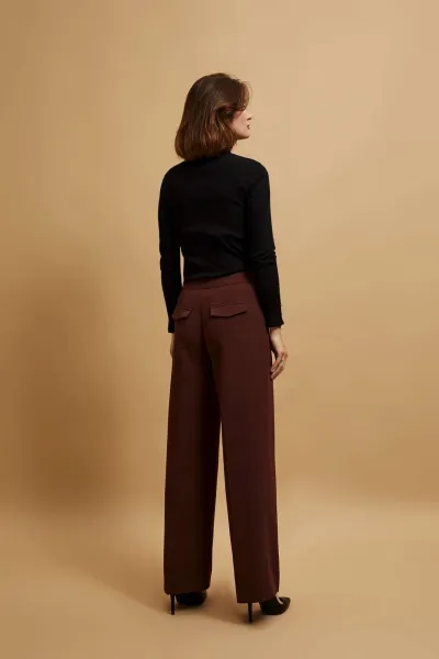 Marisse Brown Creased Trousers