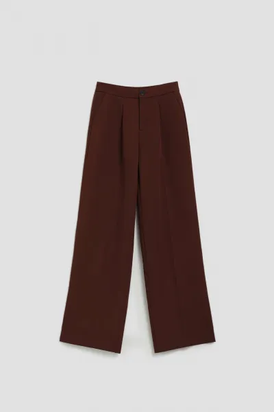 Marisse Brown Creased Trousers