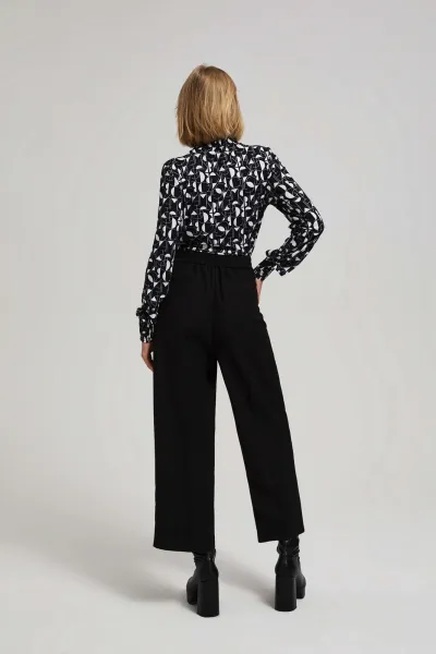 Marisse Plain Wide-Leg Trousers