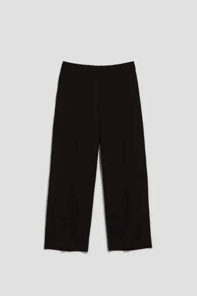 Marisse Plain Wide-Leg Trousers
