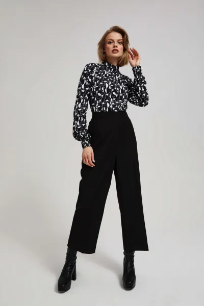 Marisse Plain Wide-Leg Trousers
