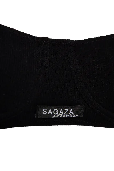 Trendyol X Sagaza Studio X Sagaza Studio Čierna Bezšvová/Bezšvová Podprsenka Bez Kostíc