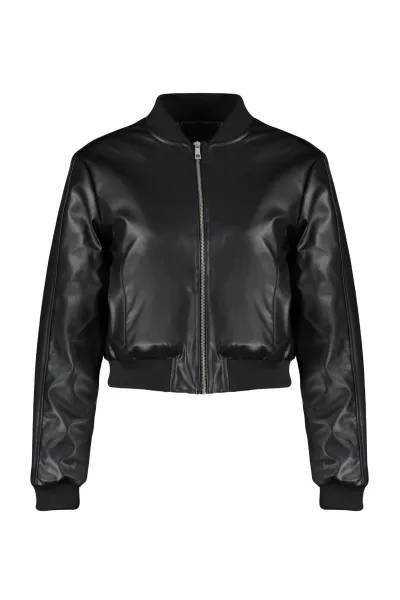 Trendyol Limited Edition Black Premium oversize kabát z umelej kože na zips