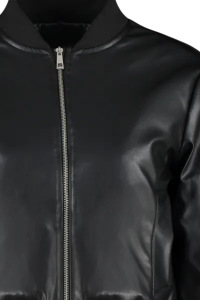 Trendyol Limited Edition Black Premium oversize kabát z umelej kože na zips