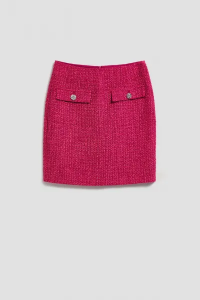 Marisse Pink Tweed Skirt