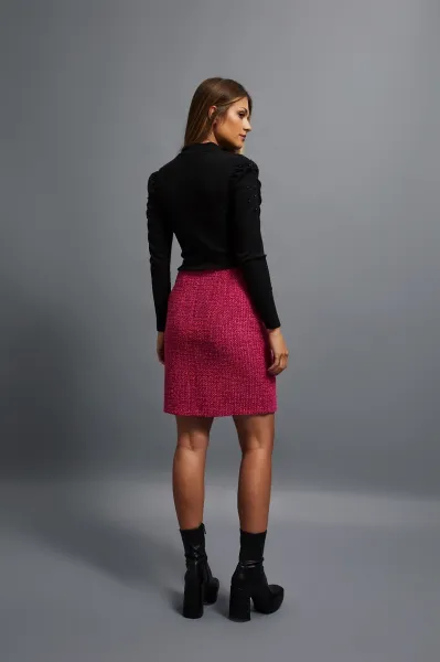 Marisse Pink Tweed Skirt