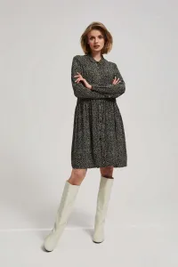 Marisse Black Shirt Dress With A Flared Bottom