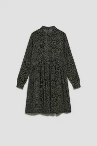 Marisse Black Shirt Dress With A Flared Bottom