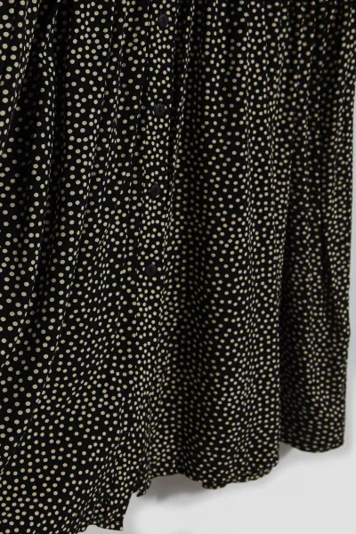 Marisse Black Shirt Dress With A Flared Bottom